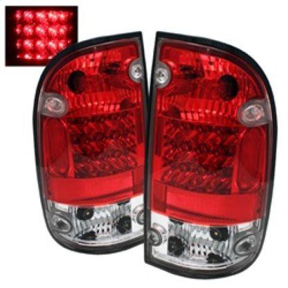 Spyder Toyota Tacoma 01-04 LED Tail Lights Red Clear ALT-YD-TT01-LED-RC - Image 2