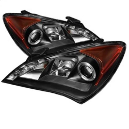 Spyder Hyundai Genesis 10-12 Projector Halogen Model- LED Halo DRL Blk PRO-YD-HYGEN09-DRL-BK - Image 2