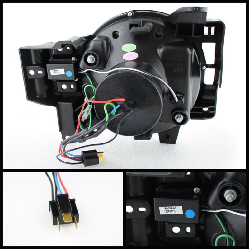 Spyder Toyota FJ Cruiser 07-14 Projector Halogen Model- 3D DRL LED Blk PRO-YD-TFJ07-3DDRL-BK - Image 2