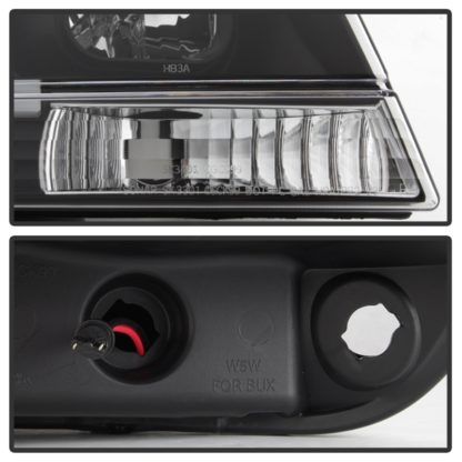 Spyder 99-04 Jeep Grand Cherokee Projector Headlights - Light Bar DRL LED - Black - Image 9