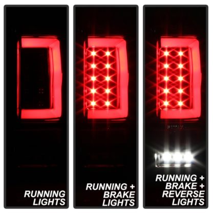 Spyder 04-08 Ford F-150 Projector Tail Lights - Light Bar DRL LED - Black ALT-YD-FF15004V2-LBLED-BK - Image 7