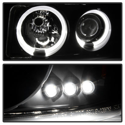 Spyder GMC Sierra 1500/2500/3500 99-06 Projector Headlights LED Halo LED Black PRO-YD-CDE00-HL-BK - Image 8