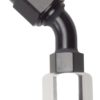 Russell Performance -10 AN Black/Silver 45 Degree Full Flow Hose End - Image 2