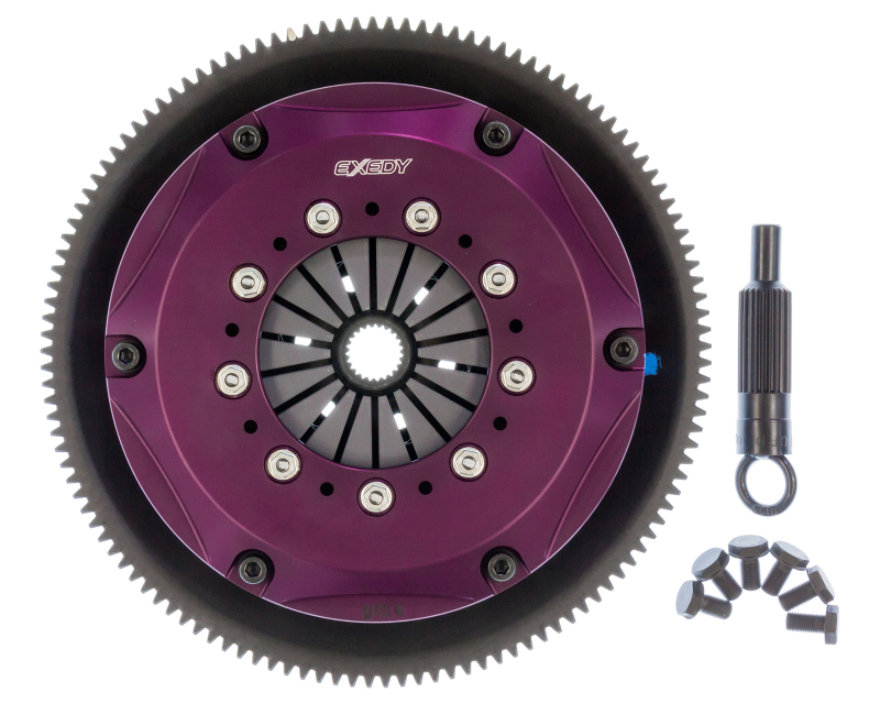 Exedy 1986-1989 Mazda RX-7 R2 Hyper Triple Cerametallic Clutch Rigid Disc Push Type Cover - Image 3