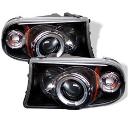 Spyder Dodge Dakota 97-04/Durango 98-03 1PC Projector Headlights LED Halo LED Blk PRO-YD-DDAK97-BK - Image 2