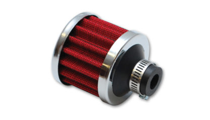 Vibrant Crankcase Breather Filter w/Chrome Cap 2 1/8in 55mm Cone ODx2 5/8in 68mm Tallx1/2in 12mm ID - Image 2