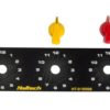 Haltech Triple Switch Panel Kit w/Yellow & Red Knobs - Image 2