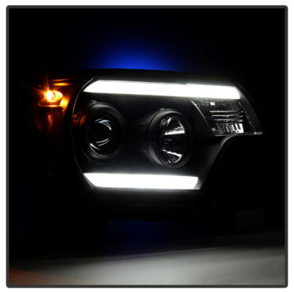 Spyder Toyota Tacoma 12-15 Projector Headlights Light Bar DRL Black PRO-YD-TT12-LBDRL-BK - Image 7