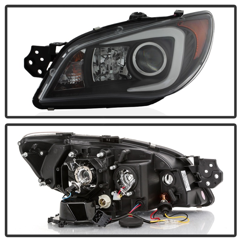 Spyder Subaru WRX 2006-2007 Projector Headlights - Halogen Only - Black PRO-YD-SWRX06-LBDRL-BK - Image 5