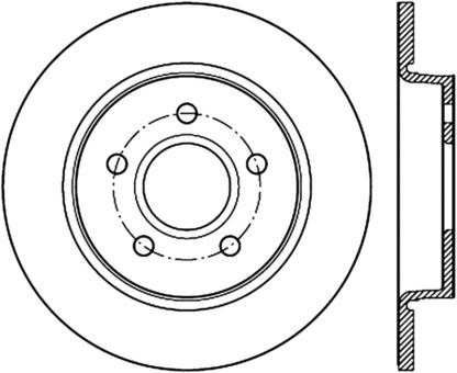 StopTech 13 Ford Focus ST Slotted Right Rear Rotor - Image 2