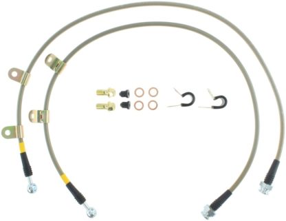 StopTech 07-08 Infiniti G35 / 09 G37 / 09 Nissan 370Z Front Stainless Steel Brake Lines - Image 4