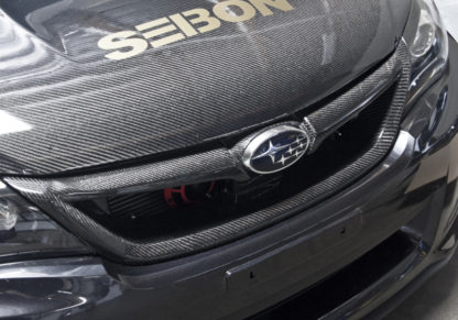 Seibon 11-13 Subaru Impreza/WRX/STi Carbon Fiber Front Grill - Image 7