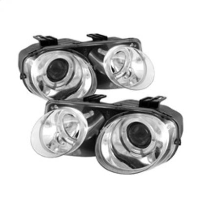 Spyder Acura Integra 98-01 Projector Headlights LED Halo -Chrome High H1 Low 9006 PRO-YD-AI98-HL-C - Image 2