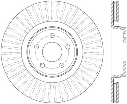 StopTech 14.5+ Ford Focus ST Front Left Slotted Performance Rotor