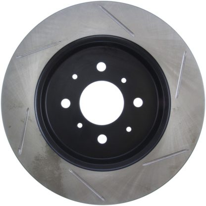 StopTech 02-03 Honda Civic Si Hatchback Slotted Left Rear Rotor - Image 4