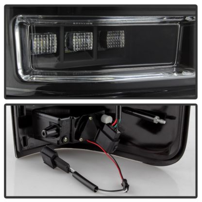 Spyder 04-08 Ford F-150 Projector Tail Lights - Light Bar DRL LED - Black ALT-YD-FF15004V2-LBLED-BK - Image 3