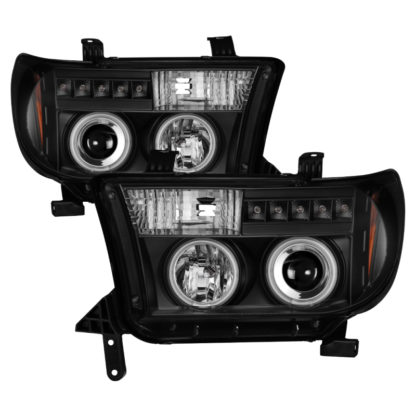 Spyder Toyota Tundra 07-13 Projector Headlights CCFL Halo LED Blk PRO-YD-TTU07-CCFL-BK - Image 2